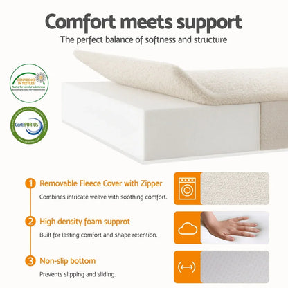 Giselle Bedding Foldable Mattress Fleece Portable 3-fold Folding Foam Mattresses - Mekamart Australia