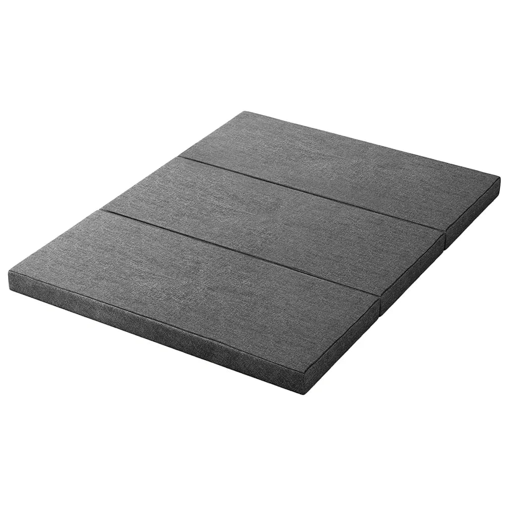 Giselle Bedding Foldable Mattress Folding Foam Queen Grey - Mekamart Australia