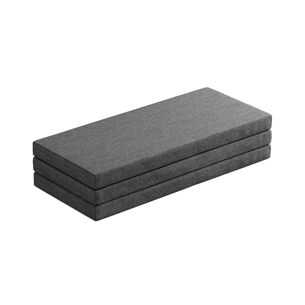 Giselle Bedding Foldable Mattress Folding Foam Queen Grey - Mekamart Australia