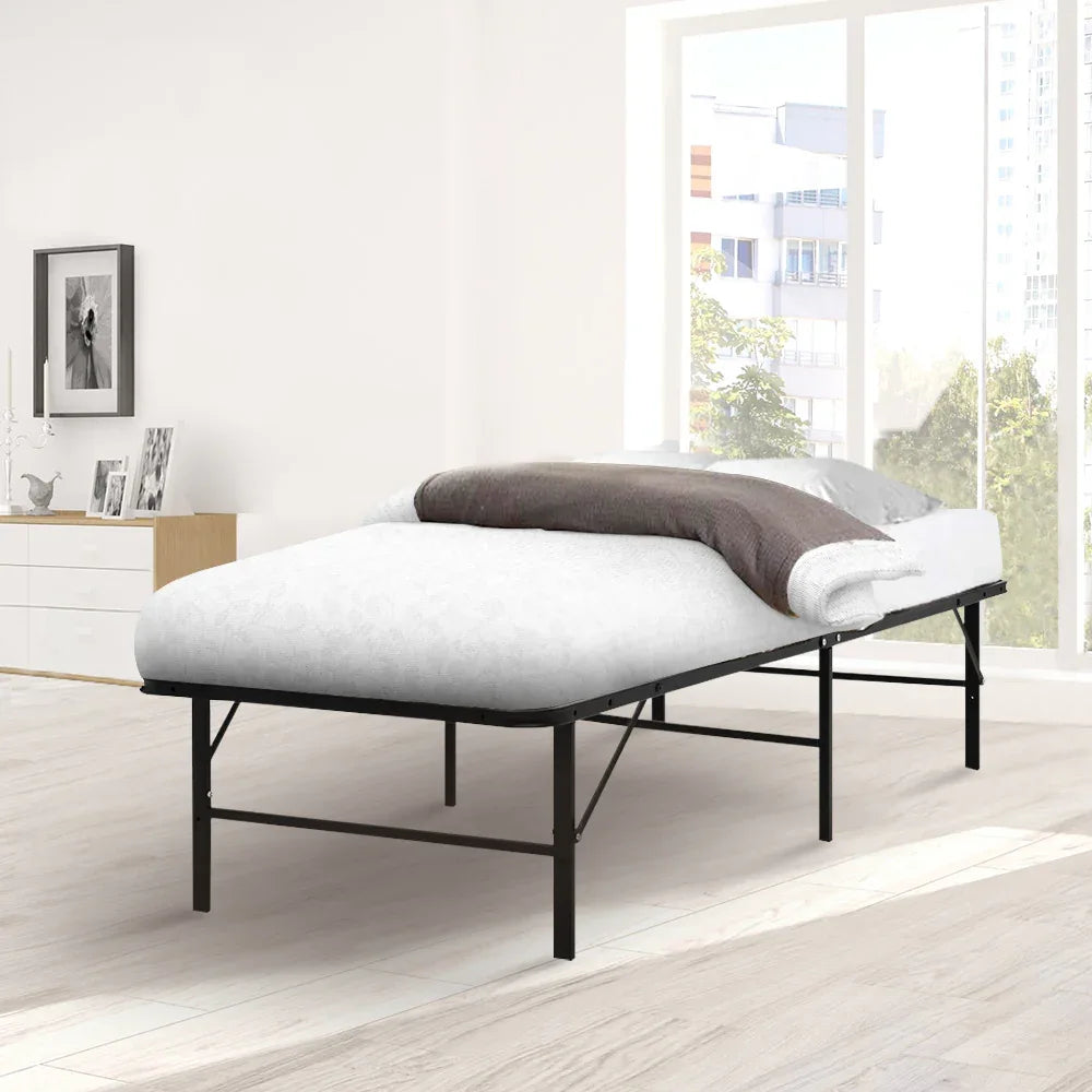 Artiss Folding Bed Frame Metal Base - King Single - Mekamart Australia