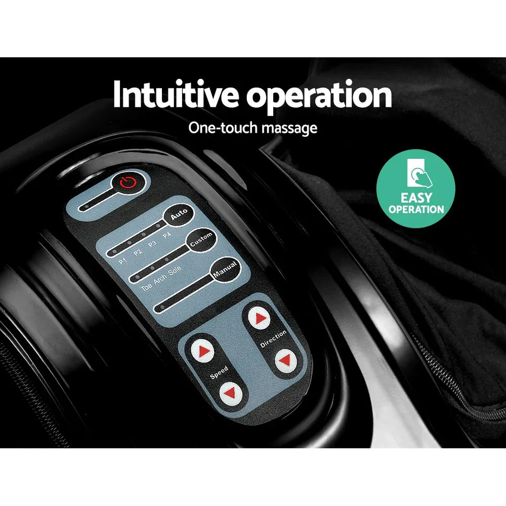 Livemor Foot Massager Shiatsu Massagers Electric Remote Roller Kneading Black - Mekamart Australia