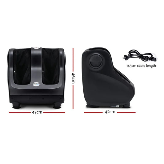 Livemor Foot Massager Shiatsu Massagers Electric Roller Calf Leg Kneading Black - Mekamart Australia
