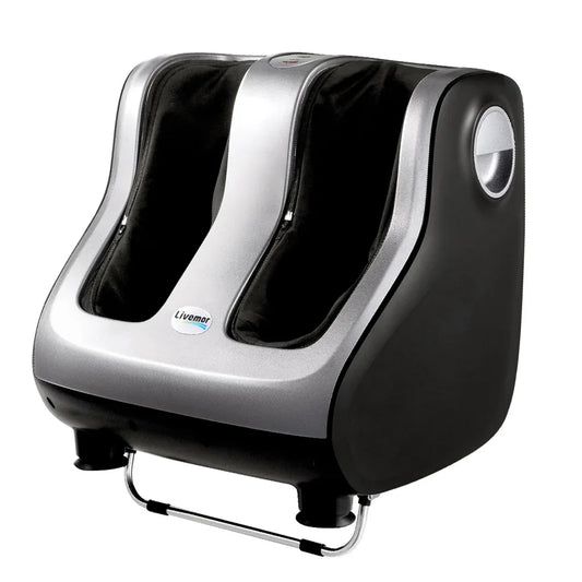Livemor Foot Massager Shiatsu Massagers Electric Roller Calf Leg Kneading Silver - Mekamart Australia