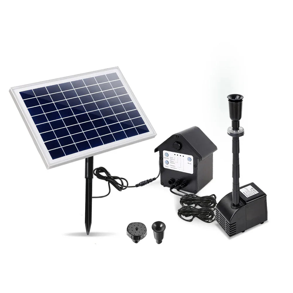 Gardeon Solar Pond Pump Submersible Water Fountain with Battery Kit LED Lights 6.6FT - Mekamart Australia
