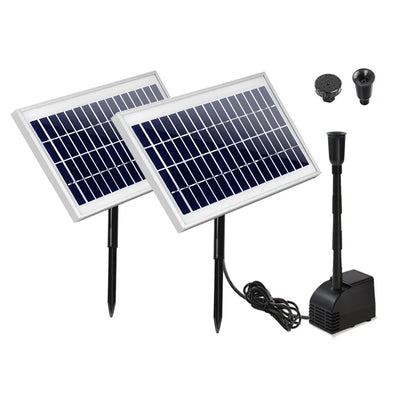 Gardeon Solar Pond Pump Submersible Water Fountain Kit with 2 Panels 7.2FT - Mekamart Australia