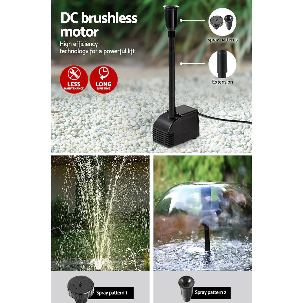 Gardeon Solar Pond Pump Submersible Water Fountain Kit with 2 Panels 7.2FT - Mekamart Australia