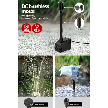 Gardeon Solar Pond Pump Submersible Water Fountain Kit with 2 Panels 7.2FT - Mekamart Australia
