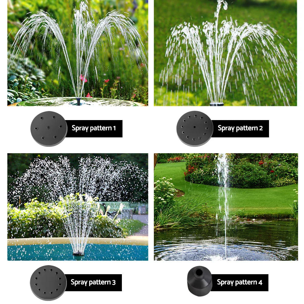 Gardeon Solar Pond Pump Submersible Water Fountain with Battery Kit LED Lights 4FT - Mekamart Australia