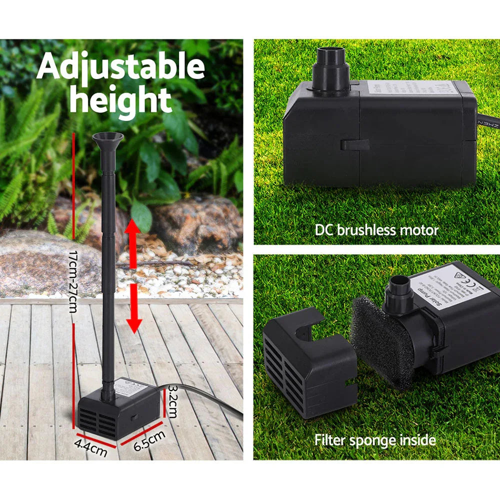 Gardeon Solar Pond Pump Submersible Water Fountain Kit 6.1FT - Mekamart Australia