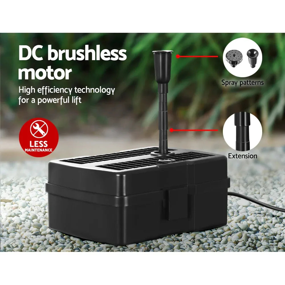 Gardeon Solar Pond Pump Water Fountain Filter Box Submersible Outdoor Pool 6.6FT - Mekamart Australia