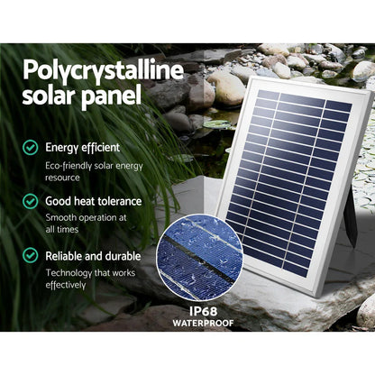 Gardeon Solar Pond Pump Submersible Water Fountain with Battery Kit LED Lights 4.3FT - Mekamart Australia