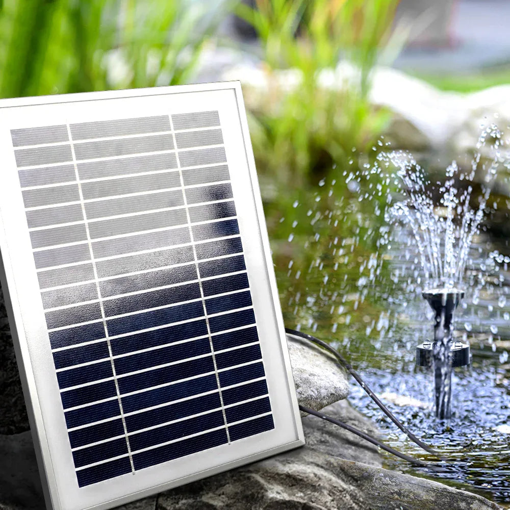 Gardeon Solar Pond Pump Submersible Water Fountain with Battery Kit LED Lights 4.3FT - Mekamart Australia