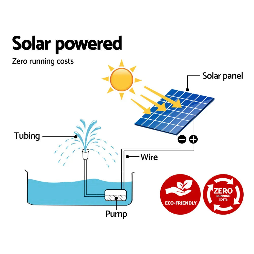 Gardeon Solar Pond Pump Submersible Water Fountain Kit 4FT - Mekamart Australia