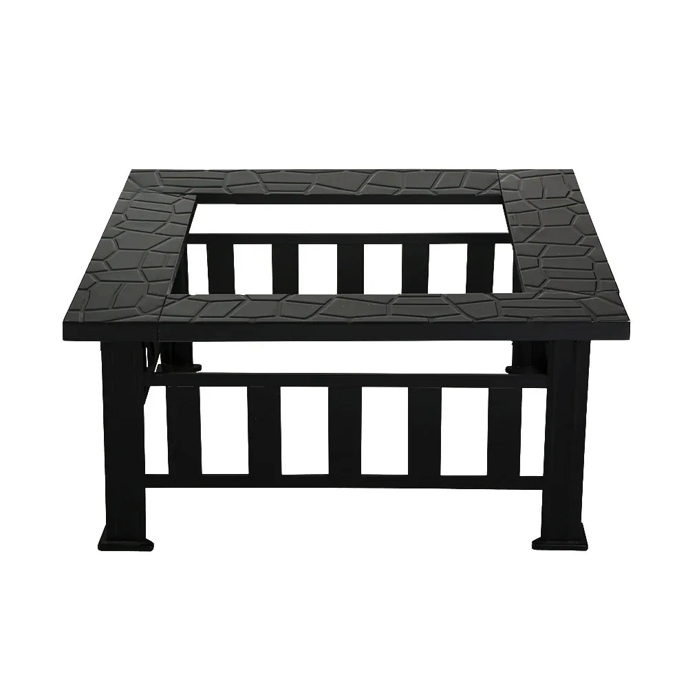 Grillz Fire Pit BBQ Grill 2-In-1 Table - Mekamart Australia