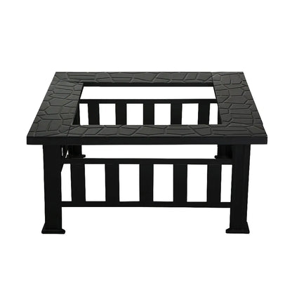 Grillz Fire Pit BBQ Grill 2-In-1 Table - Mekamart Australia