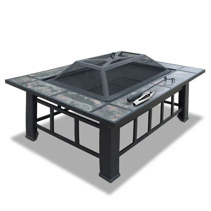 Grillz Fire Pit BBQ Grill Ice Bucket 3-In-1 Table - Mekamart Australia