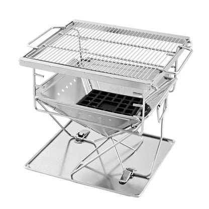 Grillz Fire Pit BBQ Grill with Carry Bag Camping - Mekamart Australia