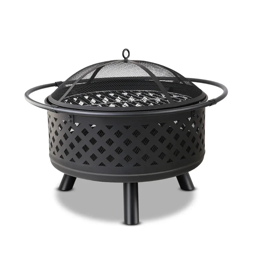 Grillz Fire Pit BBQ Grill 76cm - Mekamart Australia
