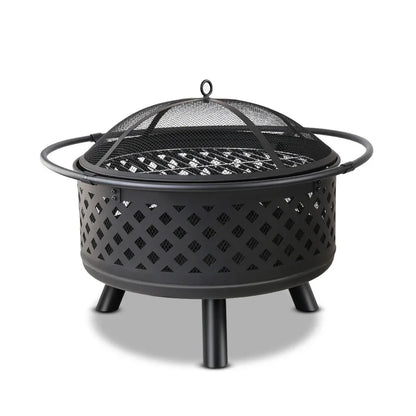 Grillz Fire Pit BBQ Grill 76cm - Mekamart Australia