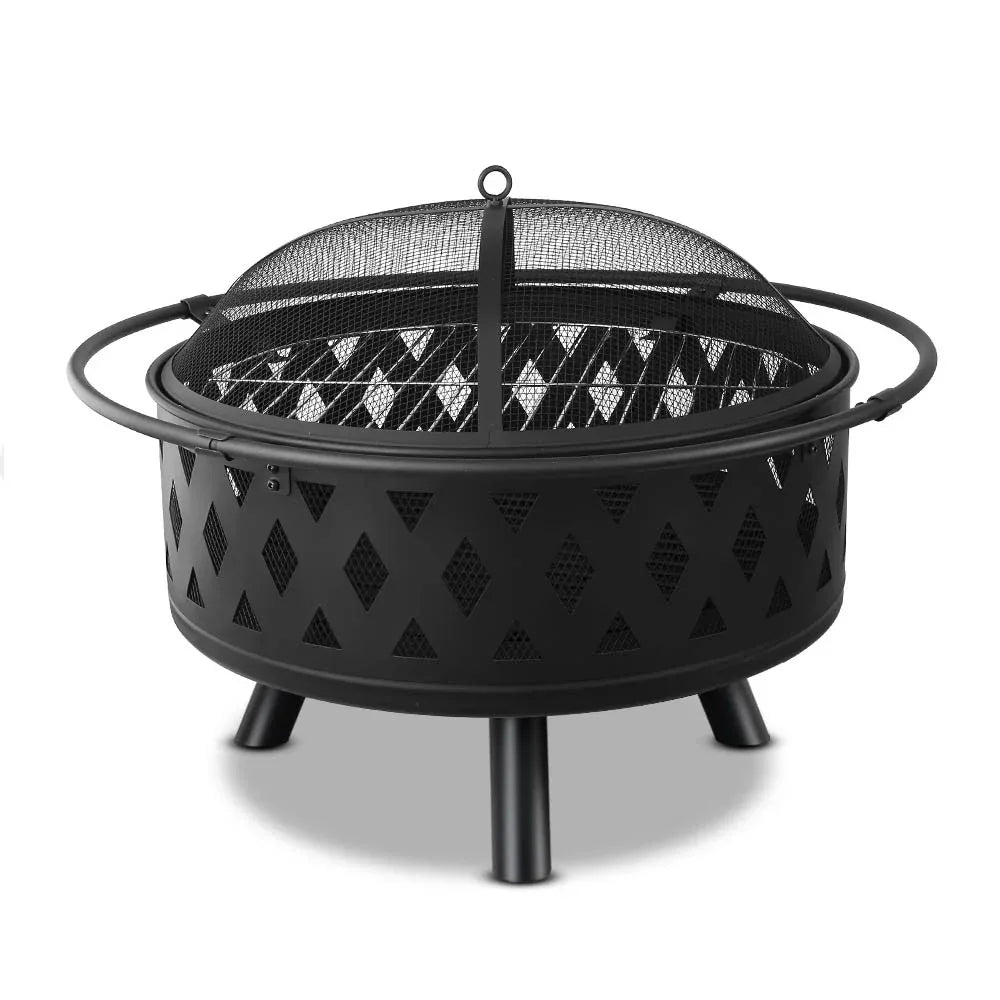 Grillz Fire Pit BBQ Grill 82cm - Mekamart Australia
