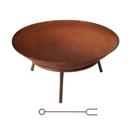 Grillz 56cm Fire Pit Iron Rustic Bowl Outdoor - Mekamart Australia