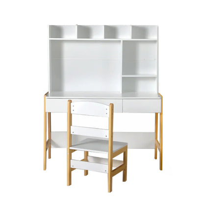 Keezi 2PCS Kids Table and Chairs Set Study Activity Toys Storage Desk Drawer - Mekamart Australia