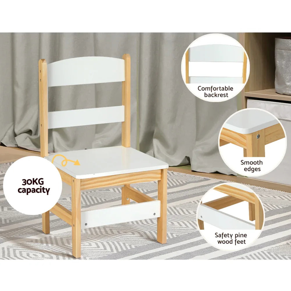 Keezi 2PCS Kids Table and Chairs Set Study Activity Toys Storage Desk Drawer - Mekamart Australia