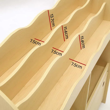 Keezi 3 Tiers Kids Bookshelf Storage Children Bookcase Toy Box Organiser Display - Mekamart Australia