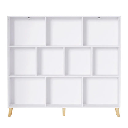 Artiss Bookshelf 3 Tiers 10 Cubes - CORA White - Mekamart Australia