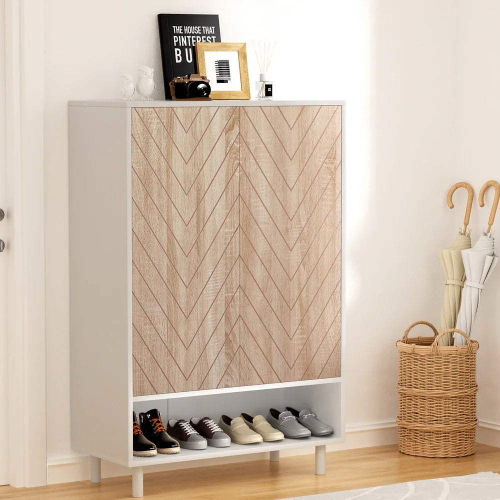 Artiss Shoe Rack Cabinet 24 Pairs 6-tier White - Mekamart Australia