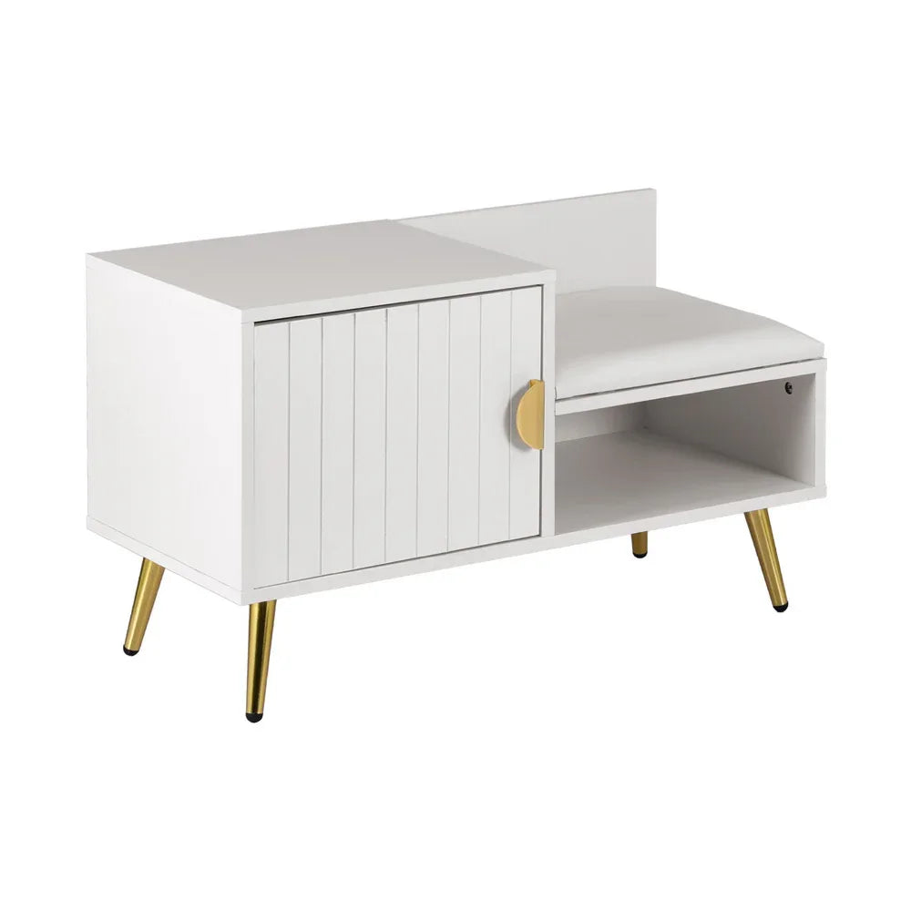 Artiss Shoe Rack Cabinet Bench 6 Pairs White - Mekamart Australia