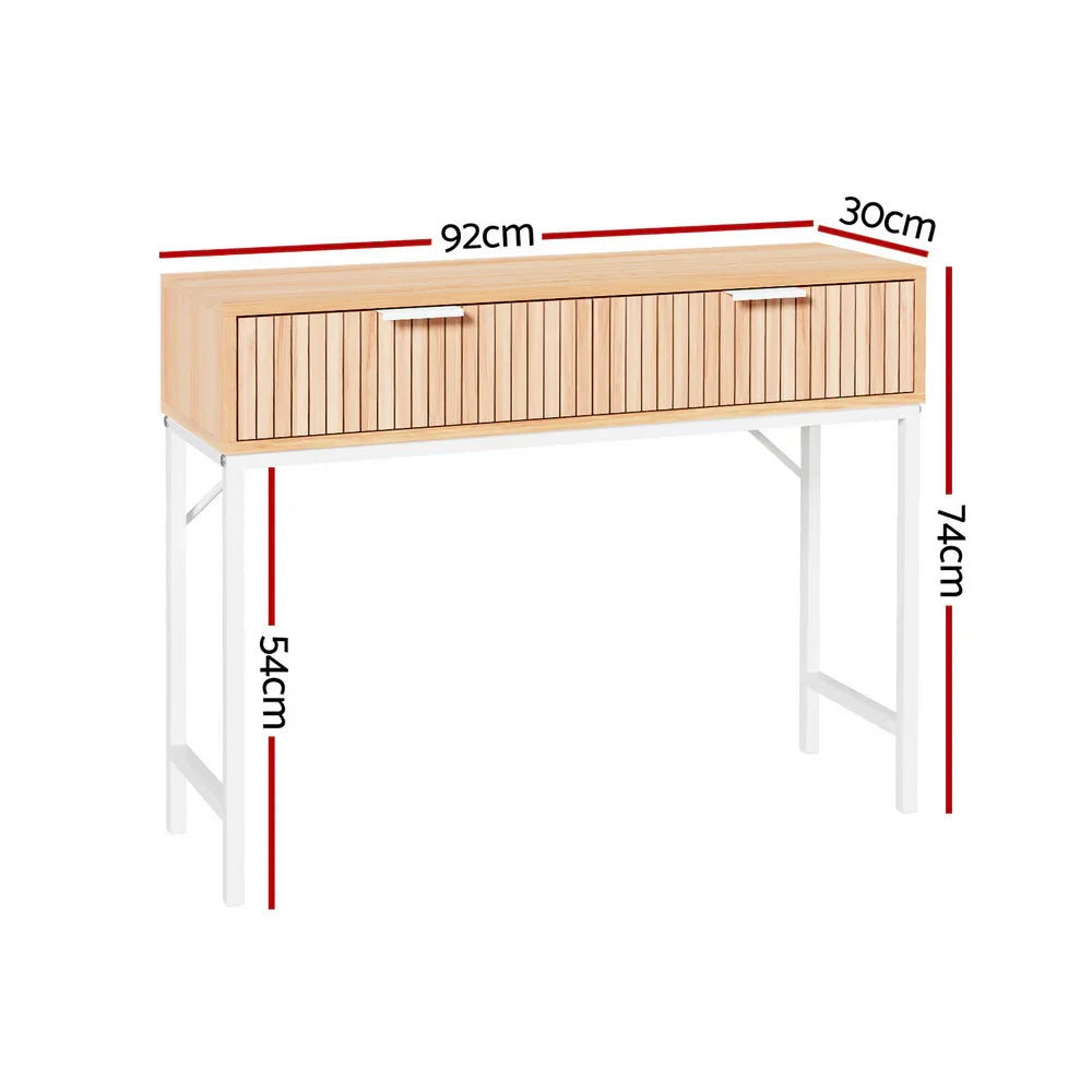 Artiss Console Table 2 Drawers 92CM - Mekamart Australia