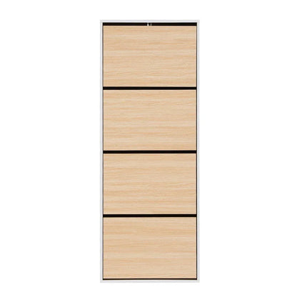 Artiss Shoe Rack Cabinet 24 Pairs Adjustable Shelf Pine - Mekamart Australia