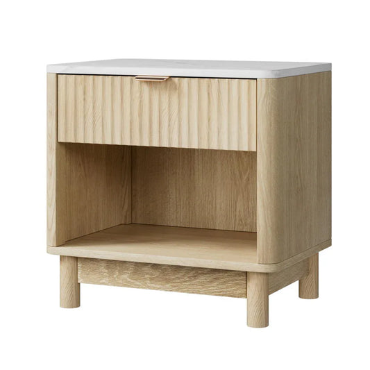 Artiss Bedside Table Nightstand 1 Drawer Shelves Pine - Mekamart Australia