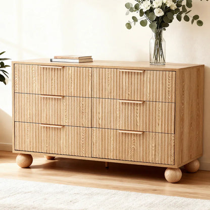 Artiss 6 Chest of Drawers Dresser Tallboy Pine - Mekamart Australia