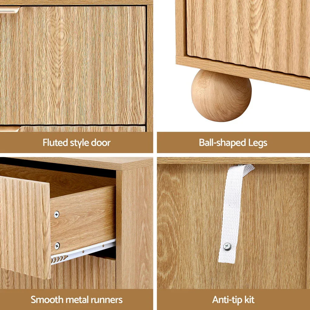 Artiss 6 Chest of Drawers Dresser Tallboy Pine - Mekamart Australia