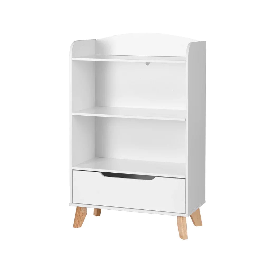 Keezi Kids Bookshelf 3 Tiers Storage Children Bookcase Toys Organiser Drawer - Mekamart Australia