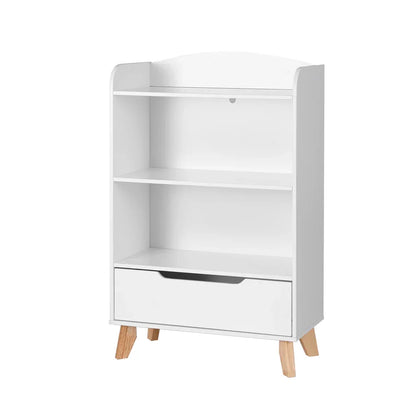 Keezi Kids Bookshelf 3 Tiers Storage Children Bookcase Toys Organiser Drawer - Mekamart Australia