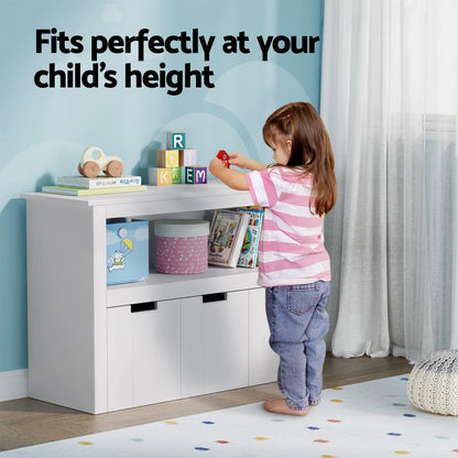 Keezi Kids Bookshelf 3 Drawers Storage Children Bookcase Toy Organiser Display - Mekamart Australia