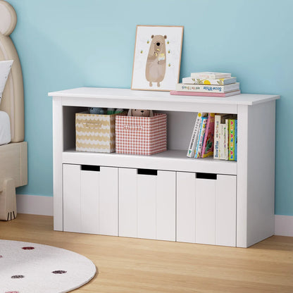 Keezi Kids Bookshelf 3 Drawers Storage Children Bookcase Toy Organiser Display - Mekamart Australia
