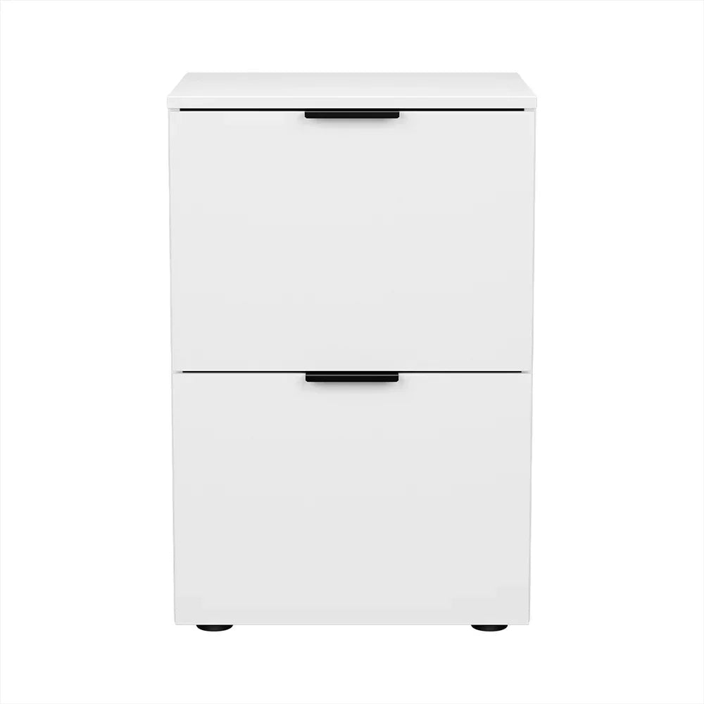 Artiss Filing Cabinet Files Storage Office Shelves File Organiser White 2 Drawer - Mekamart Australia