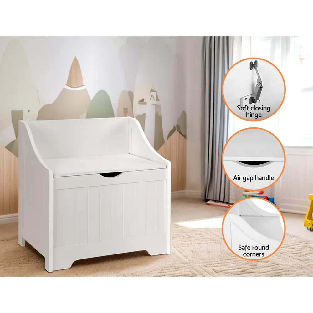 Keezi Kids Toy Box Chest Children Storage Clothes Toys Organiser Square - Mekamart Australia
