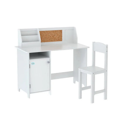 Keezi Kids Table and Chair Set Children Study Play Toys Desk w/ Cabinet Storage - Mekamart Australia