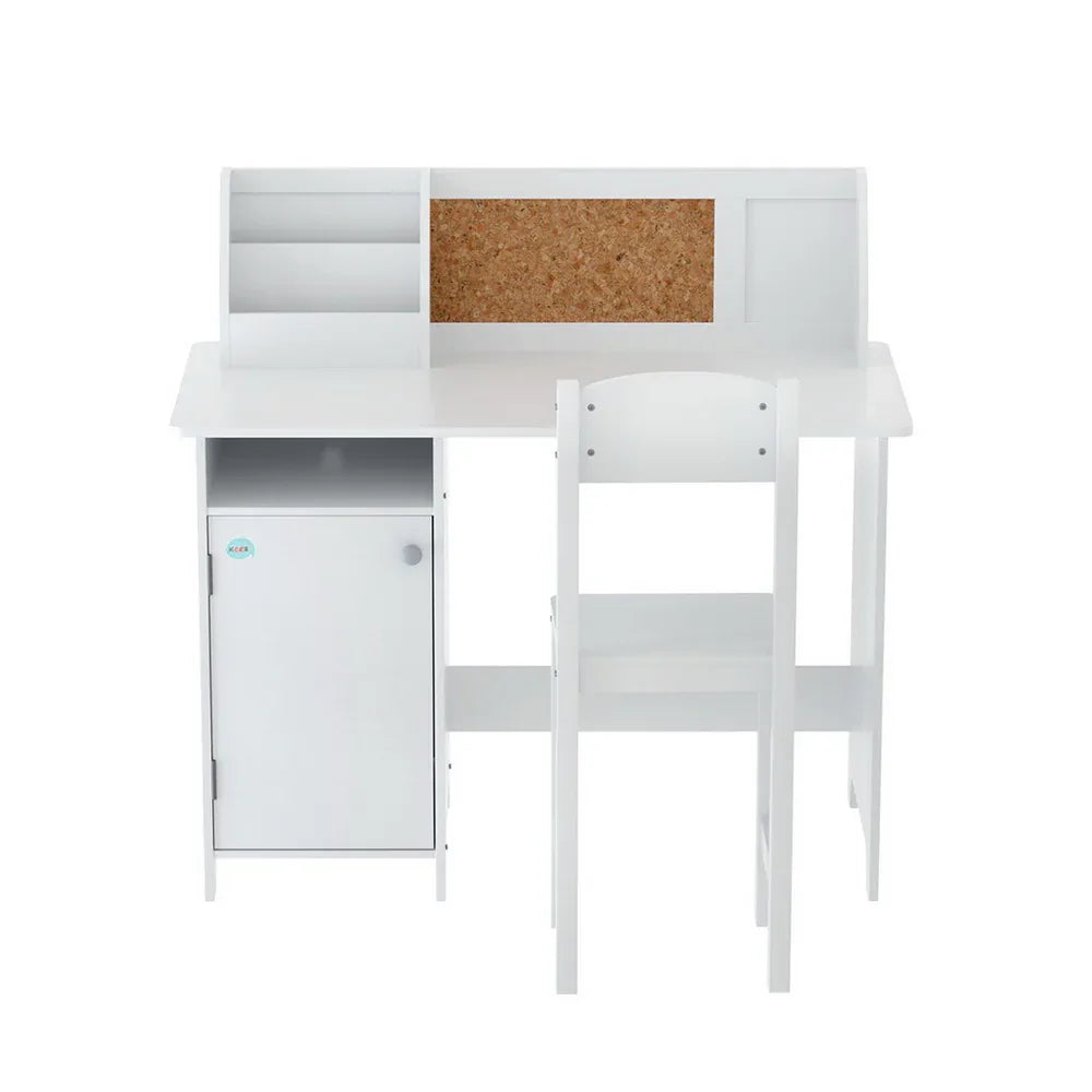 Keezi Kids Table and Chair Set Children Study Play Toys Desk w/ Cabinet Storage - Mekamart Australia