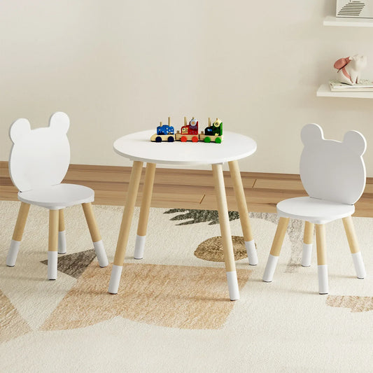 Keezi 3 Piece Kids Table and Chairs Set Activity Playing Study Children Desk - Mekamart Australia