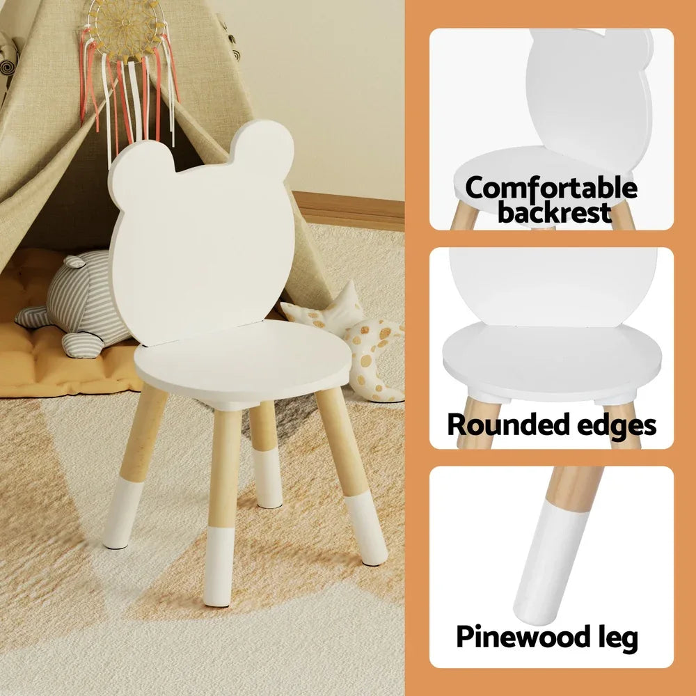 Keezi 3 Piece Kids Table and Chairs Set Activity Playing Study Children Desk - Mekamart Australia