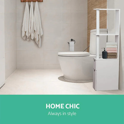 Artiss Bathroom Cabinet Storage 118cm Shelf White - Mekamart Australia