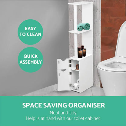 Artiss Bathroom Cabinet Storage 118cm Shelf White - Mekamart Australia