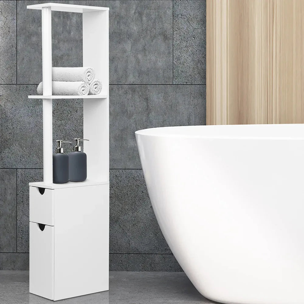 Artiss Bathroom Cabinet Storage 118cm Shelf White - Mekamart Australia