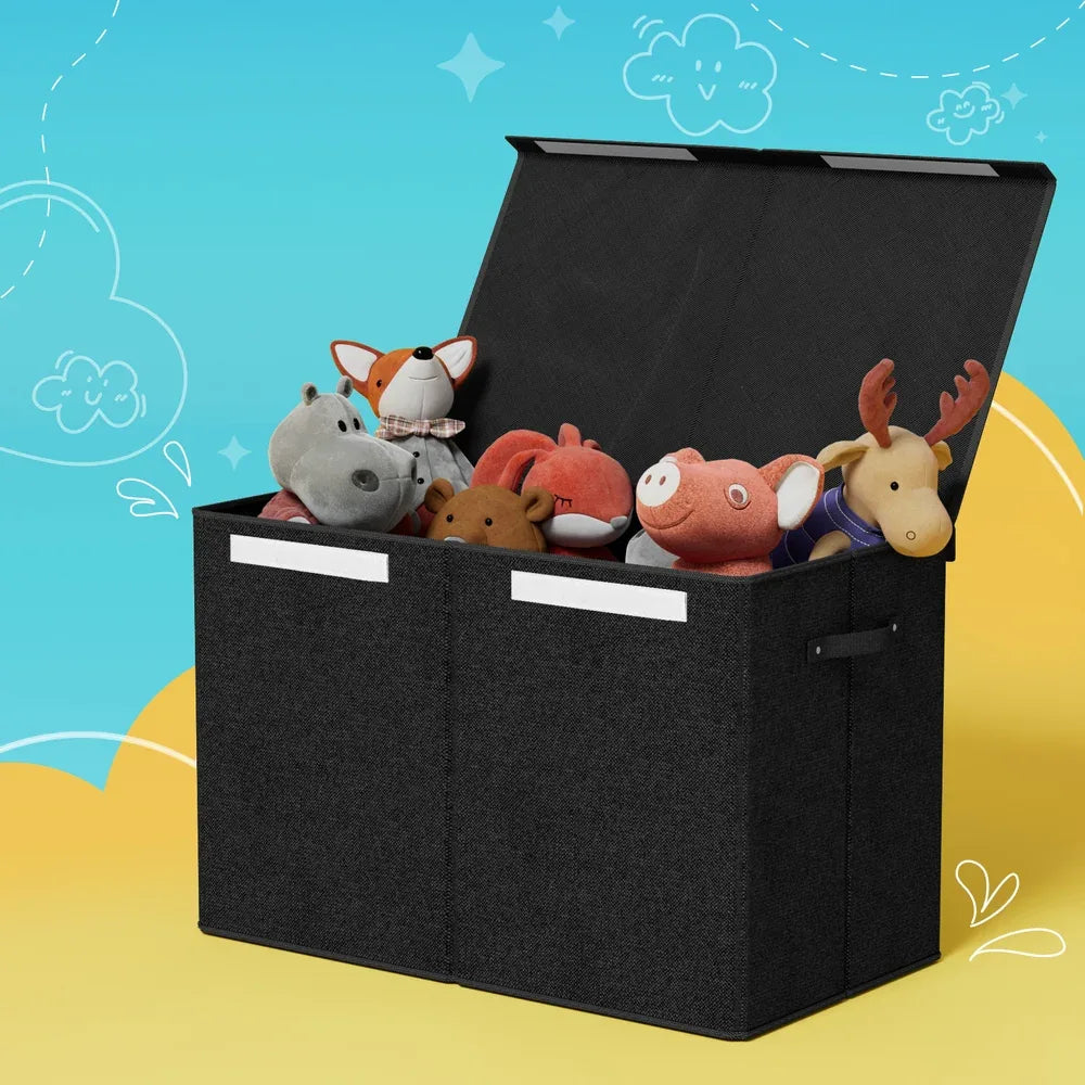 Keezi Large Toy Box Chest Storage with Flip-Top Lid Foldable Organizer Bins - Mekamart Australia